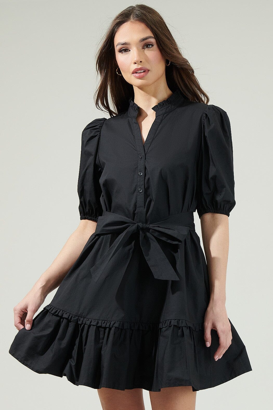 Sasha Black Mini Dress The Happy Southerner 