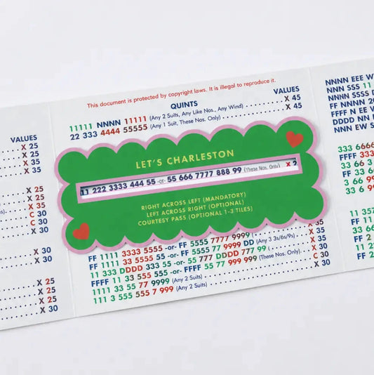 Scalloped Mahjong Line Finder-Green The Happy Southerner 