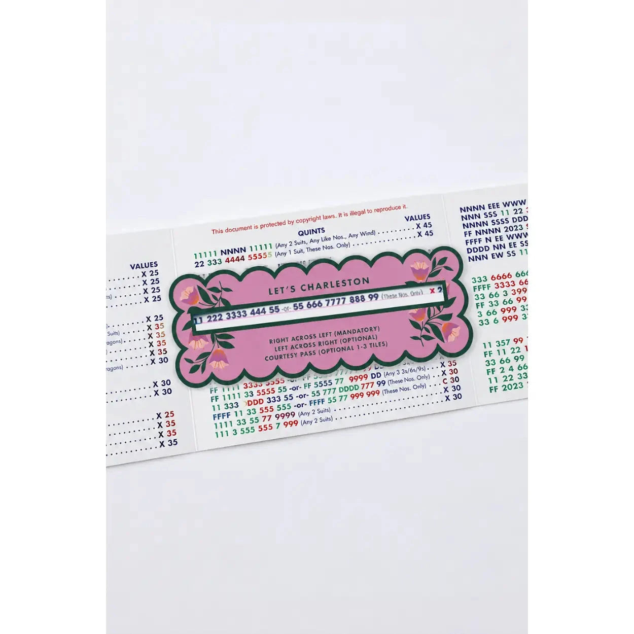 Scalloped Mahjong Line Finder-Pink The Happy Southerner 