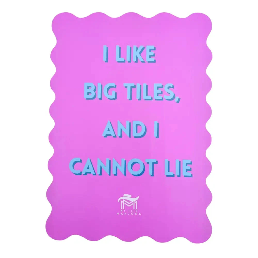 Scalloped Mahjong Shuffle Card-Purple I Like Big Tiles The Happy Southerner 