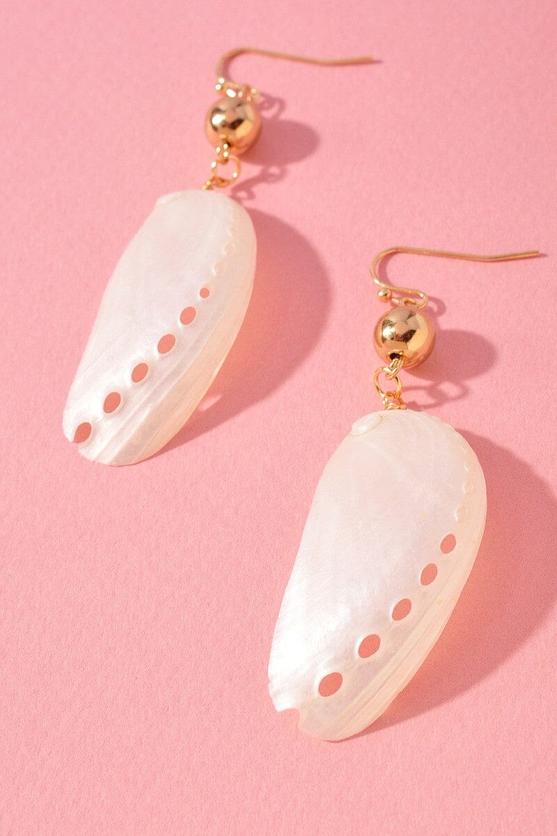 Seashell Dangle Earrings The Happy Southerner White 