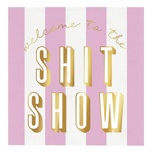 Shit Show Foil Beverage Napkins - Shit Show The Happy Southerner 