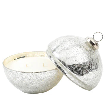 Silver Christmas Ornament Candle The Happy Southerner 