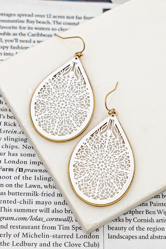 Silver Teardrop Earrings The Happy Southerner 