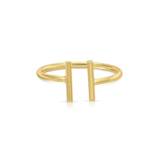 Simple Double Bar Adjustable Ring The Happy Southerner 