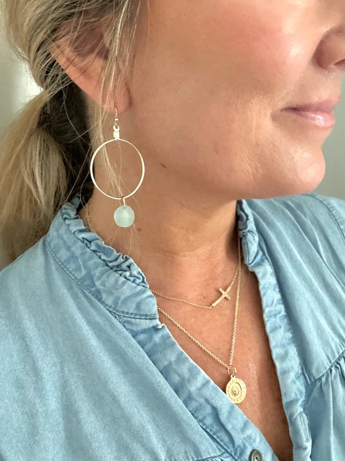 Simply Sea Glass Earrings The Happy Southerner 