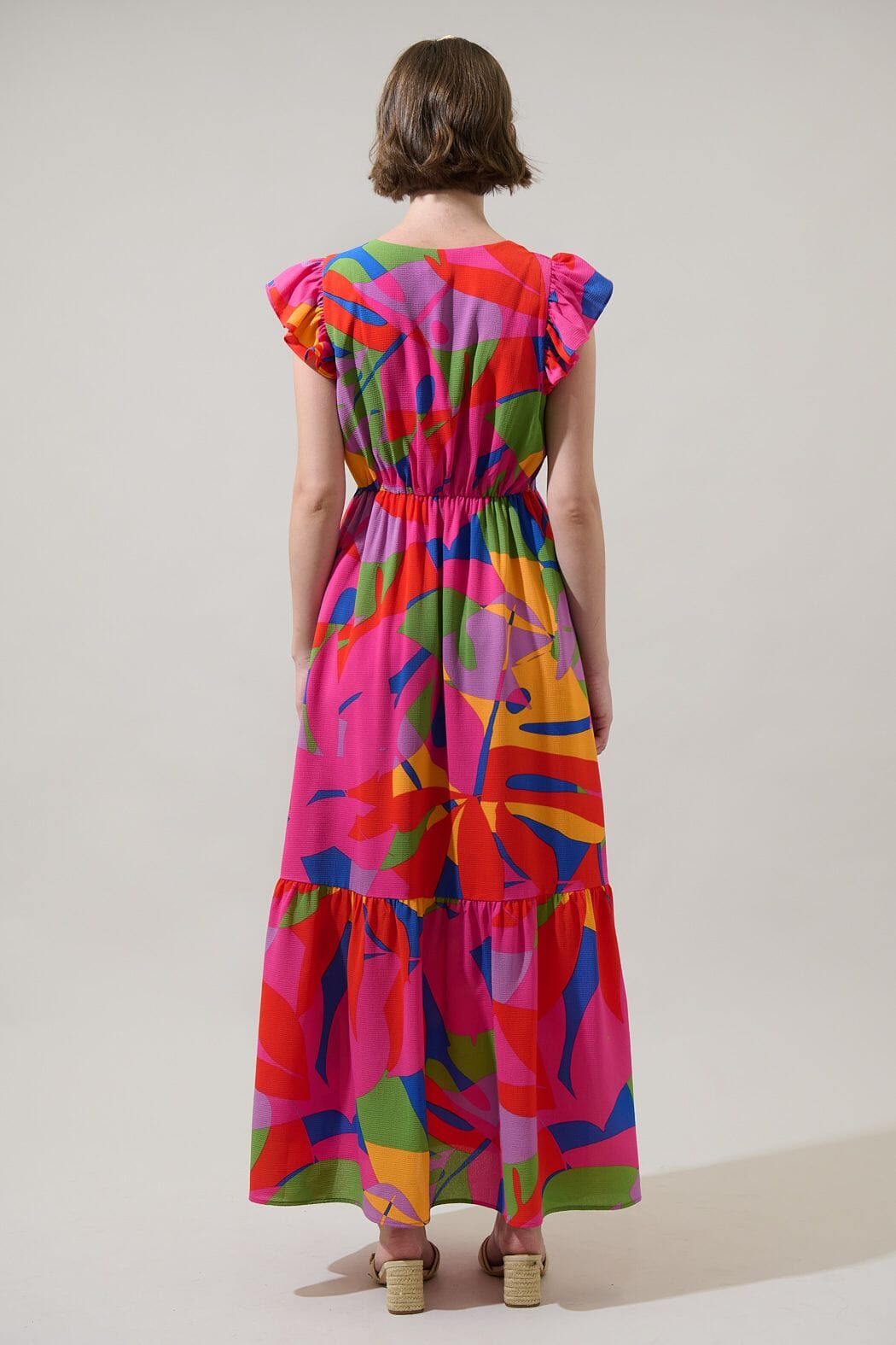 Soleil Abstract Pismo Button Down Flutter Maxi Dress The Happy Southerner 