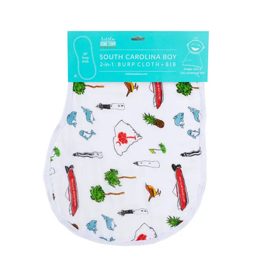 South Carolina Burp Cloth and Bib 1 The Happy Southerner 