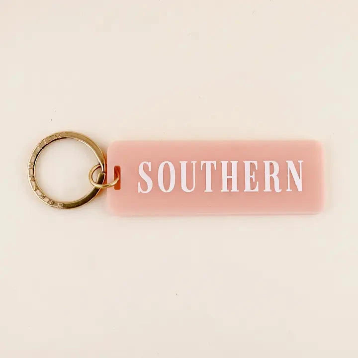 Southern Rectangle Keychain The Happy Southerner 