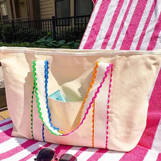 Spencer Rick Rack Trim Tote Bag The Happy Southerner 