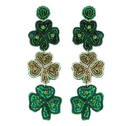 St. Patrick’s Day 3 Tiered Earrings The Happy Southerner 