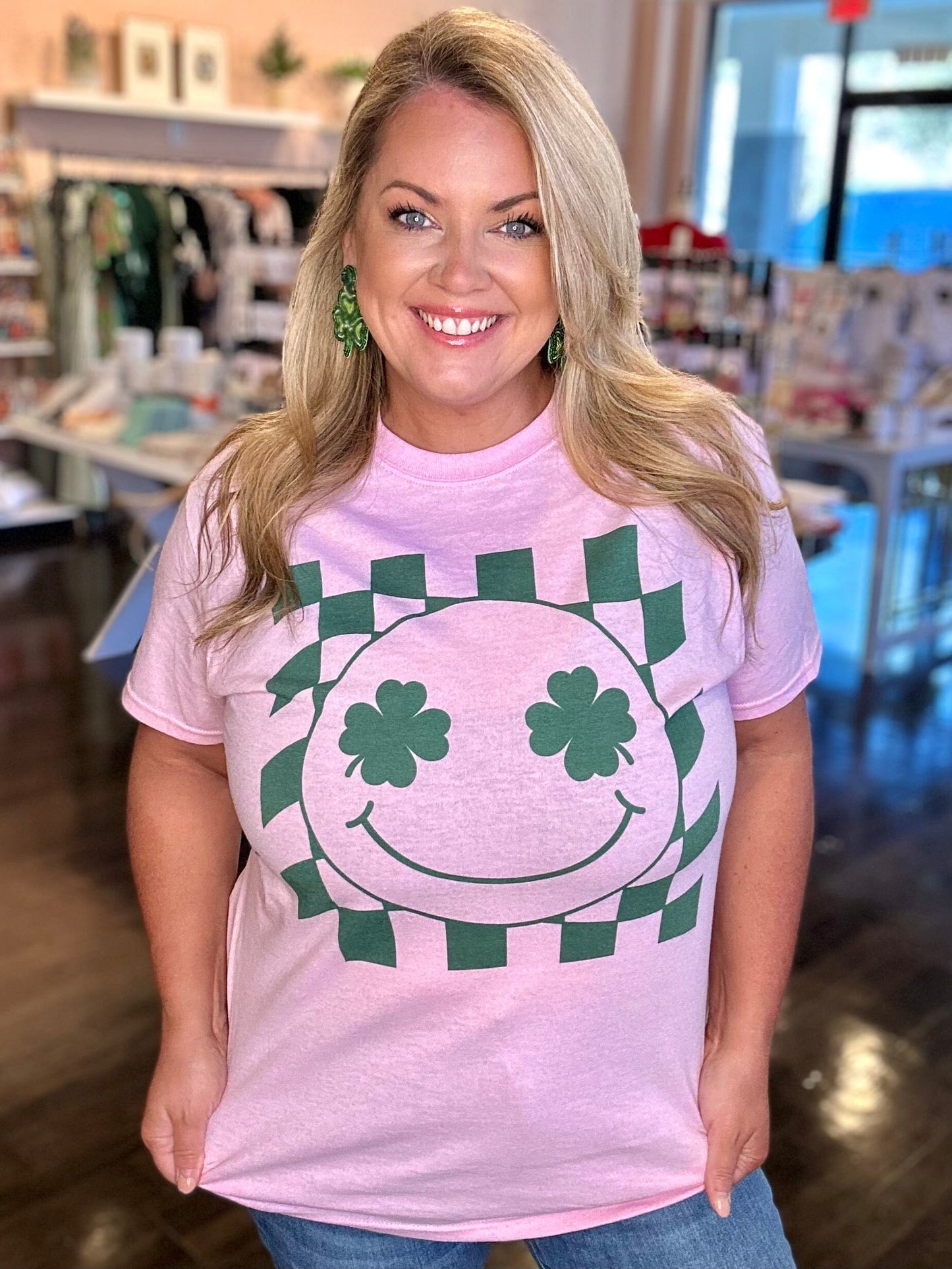 St. Patrick's Day Pink Smile T-Shirt The Happy Southerner 