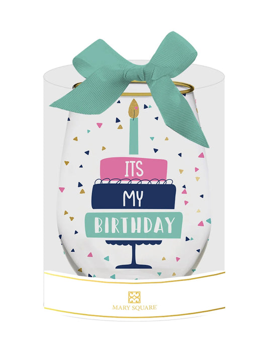 Stemless Wine Glass | It's My Birthday The Happy Southerner 