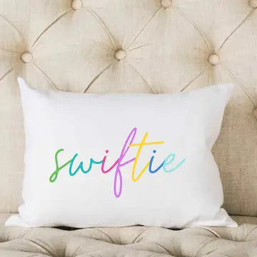 Swiftie Colorblock Script Pillow | Taylor Swift Decor The Happy Southerner 