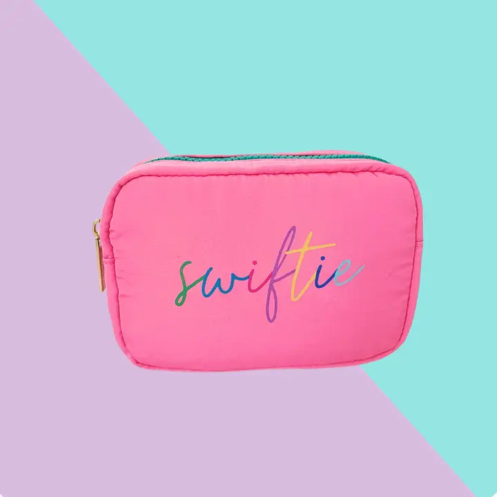 Swiftie Taylor Script Puffy Colorblock Pouch The Happy Southerner 