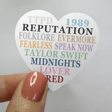 Taylor Swift 11 Albums Heart Sticker The Happy Southerner 