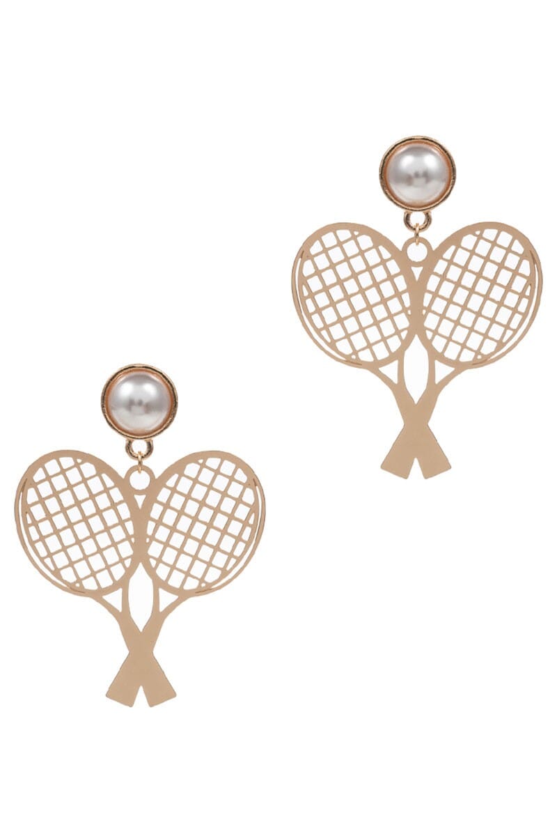 Tennis Racket Shaped Post Earring The Happy Southerner 