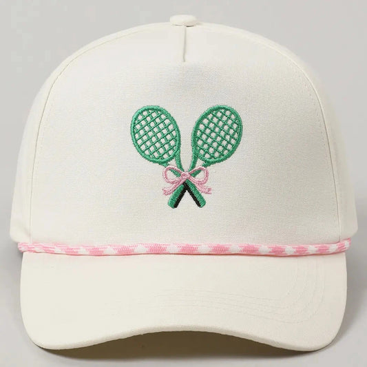 Tennis Racquets Ribbon Hat The Happy Southerner 