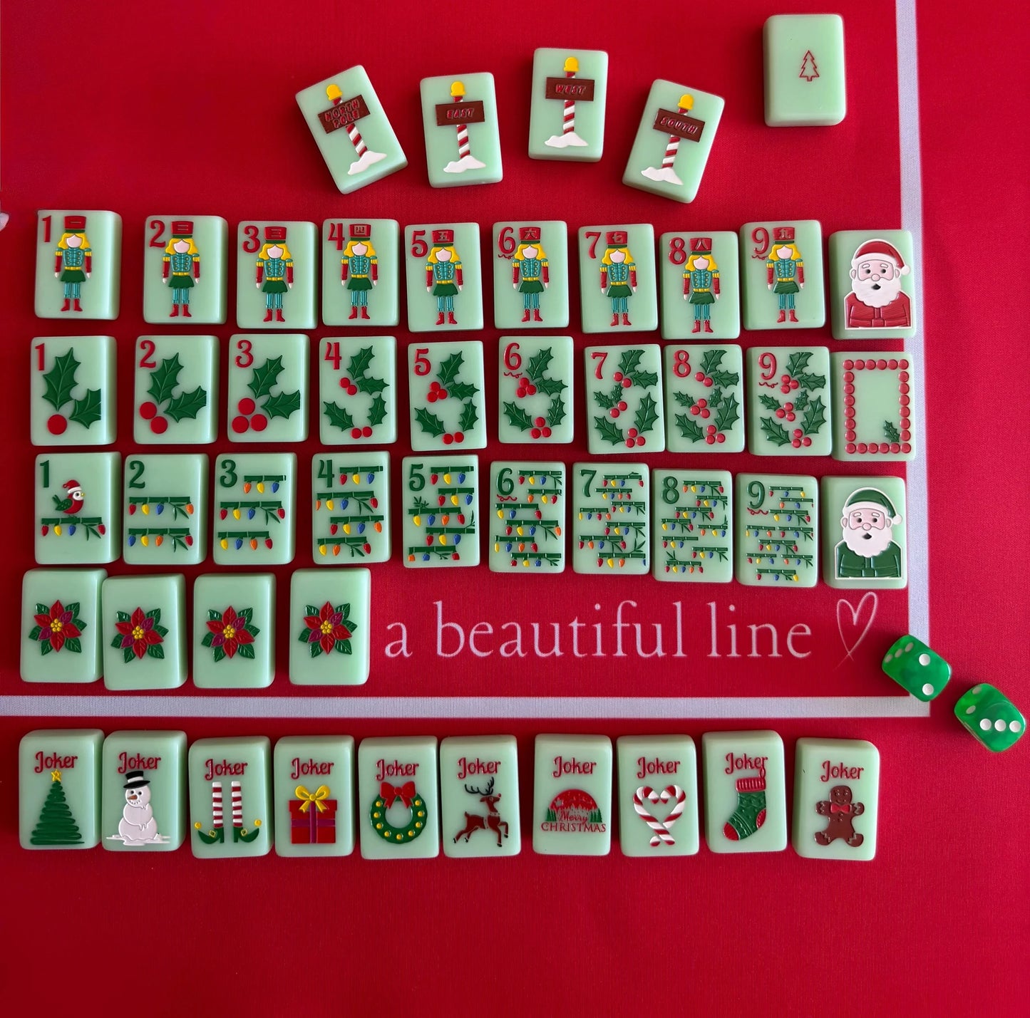 The Christmas Line Mahjong Tiles The Happy Southerner 