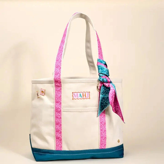 The Darling Canvas Tote Bag–It's Mahj Time The Happy Southerner 