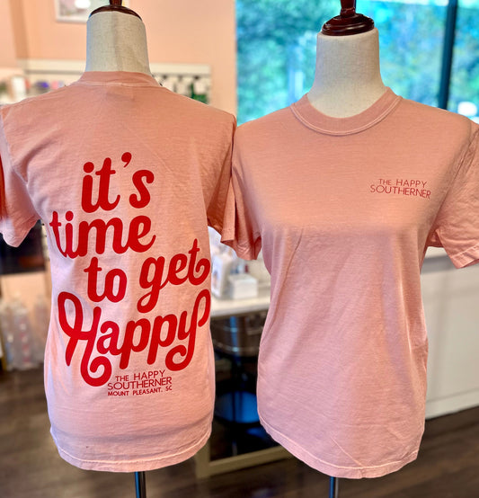 Time To Get Happy T-Shirts - Peach The Happy Southerner 