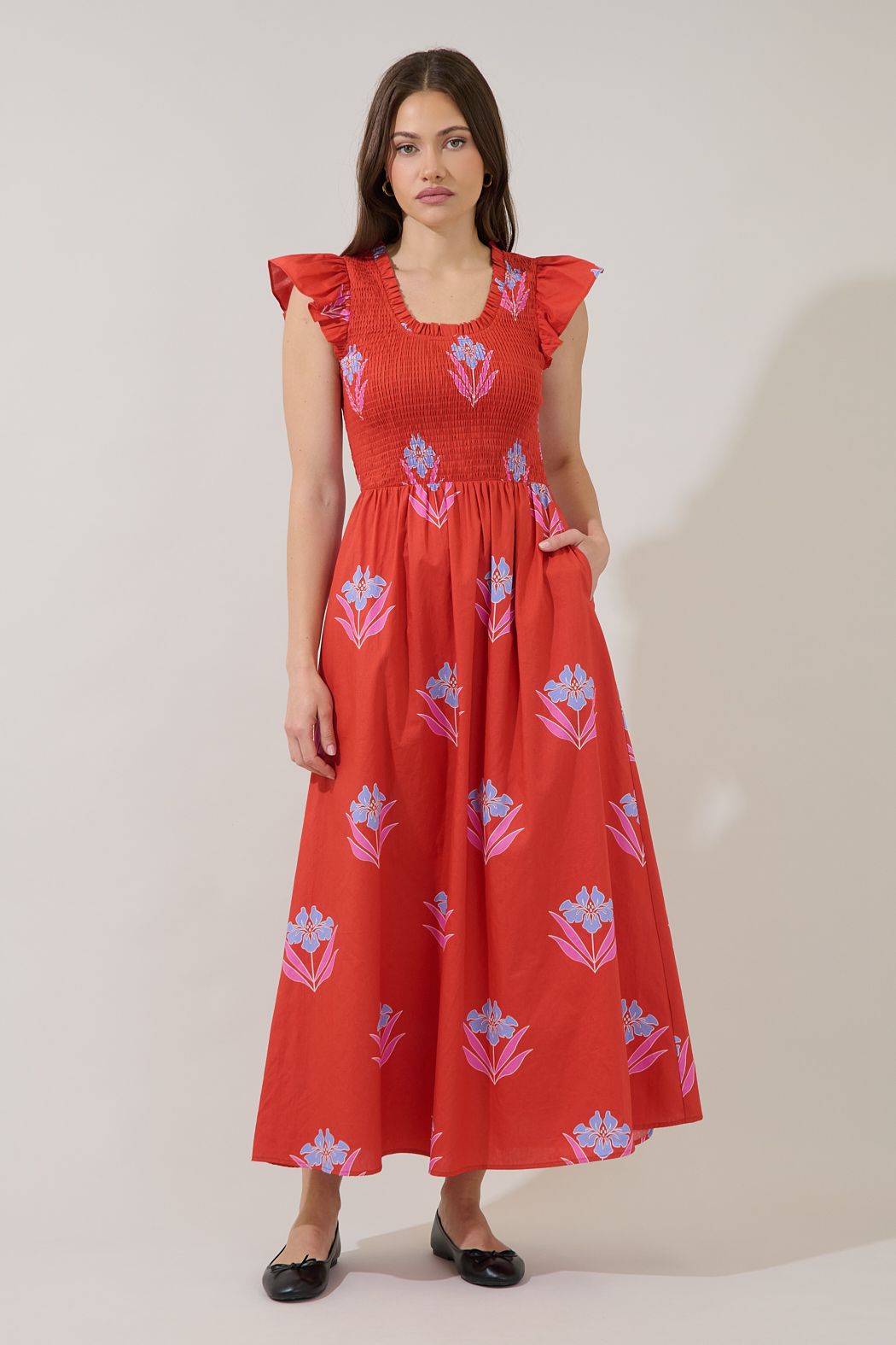 Sherly Smocked Midi Dress