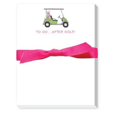 To Do After Golf (Cart) Mini Notepad The Happy Southerner 