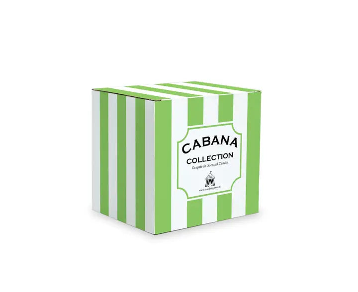 Travel Candle- Cabana Stripes Green The Happy Southerner 