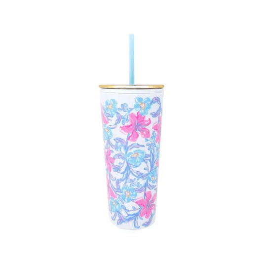 Tumbler with Straw, Beachside Haven The Happy Southerner 