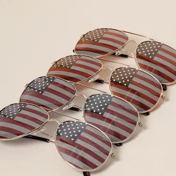 USA American Flags Aviator Sunglasses The Happy Southerner 