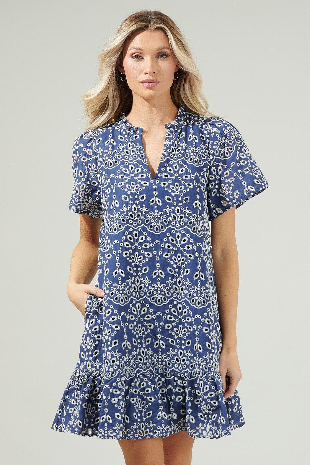 Floral clearance eyelet dress