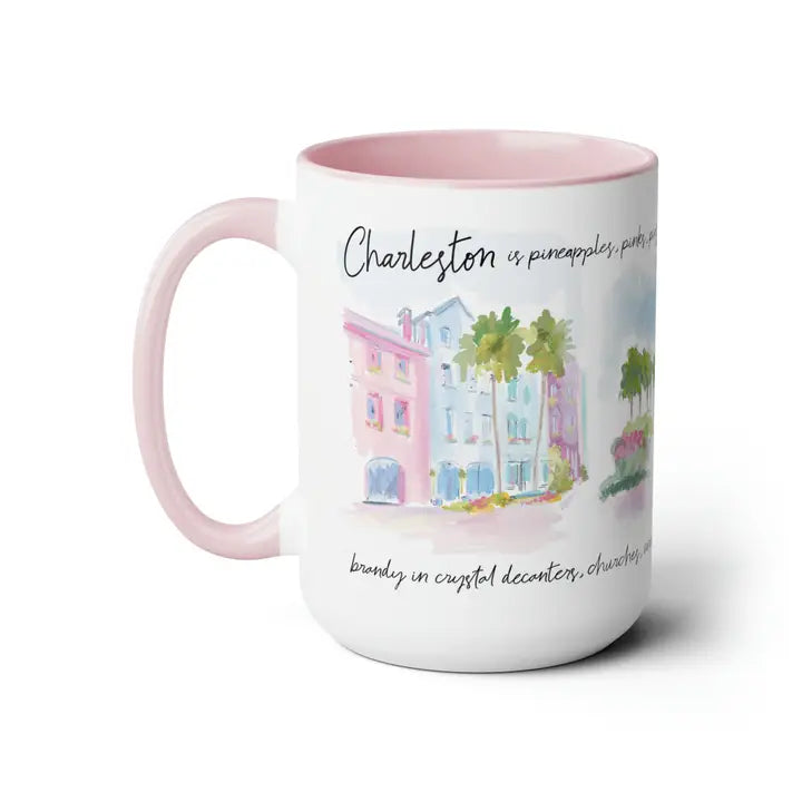 Watercolor Charleston Coffee Mug The Happy Southerner 