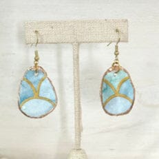 Watercolor Oyster Shell earrings The Happy Southerner 