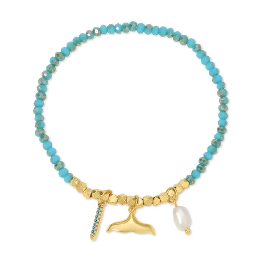 Whale's Tale Stretch Charm Bracelet The Happy Southerner 