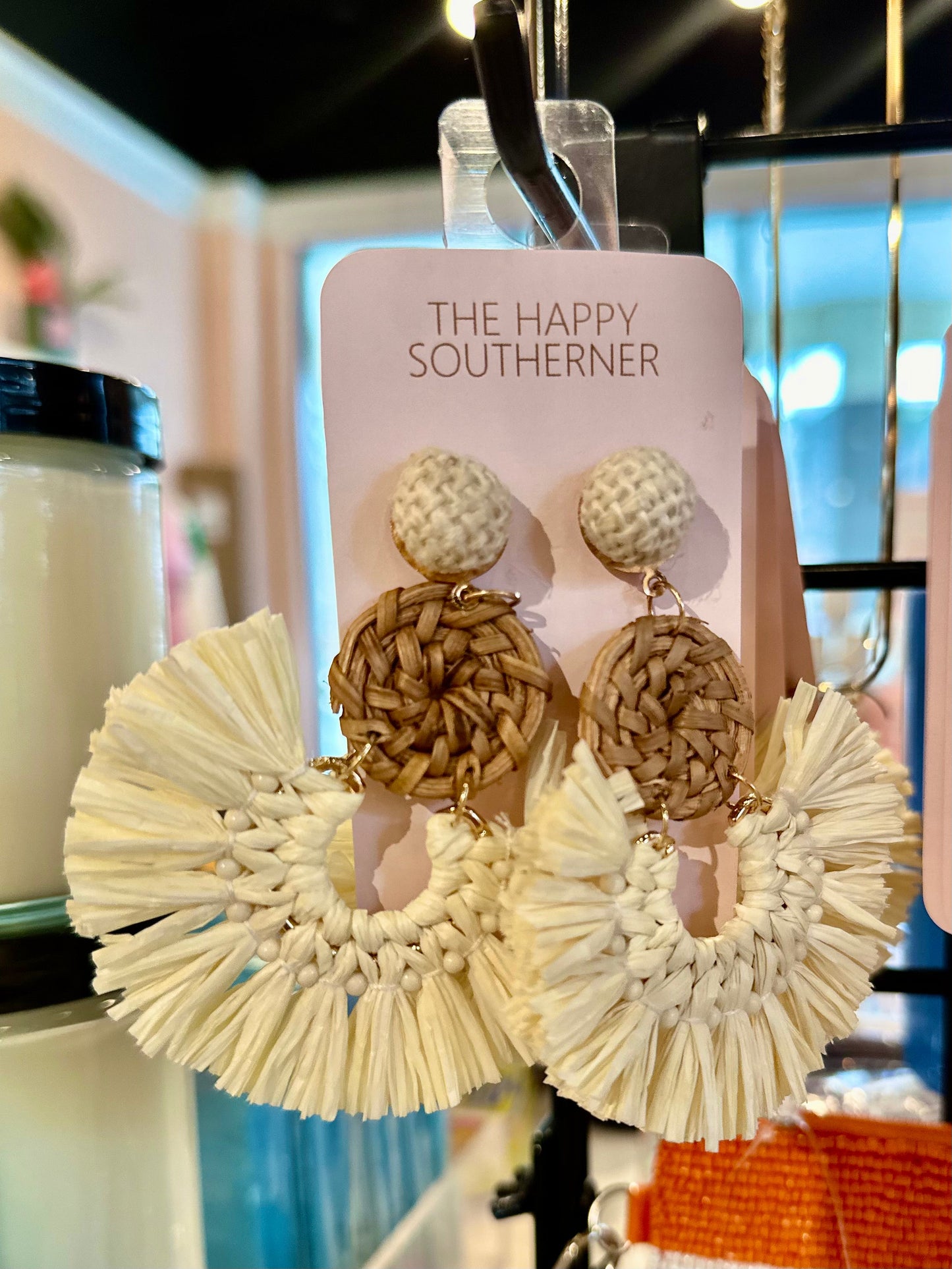 White Elle Earrings The Happy Southerner 