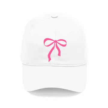 White & Pink Bow Hat The Happy Southerner 