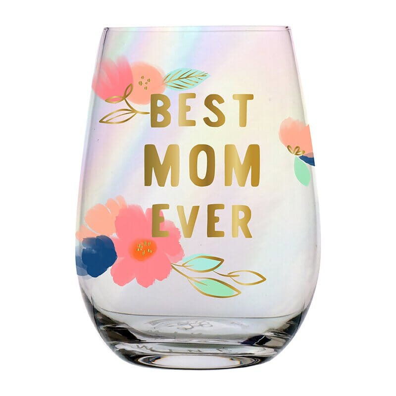 Wine Glass - Best Mom Ever Floral The Happy Southerner 