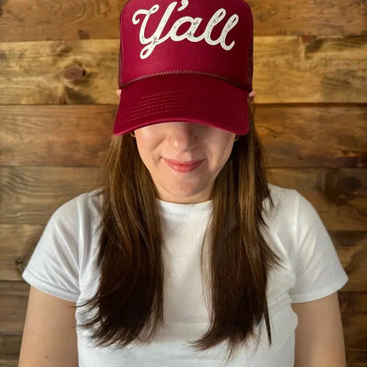 Y'all Script Trucker Hat The Happy Southerner 