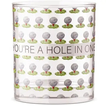 You're A Hole in One Golfing Bourbon Whiskey Rocks Glass The Happy Southerner 