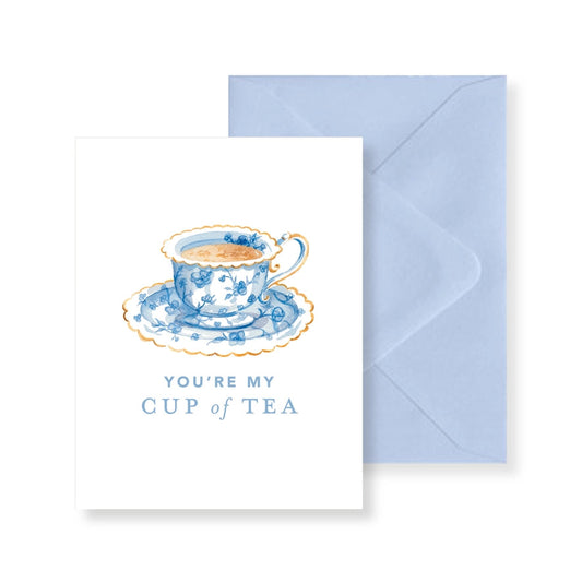 You're My Cup of Tea Watercolor Greeting Card The Happy Southerner 