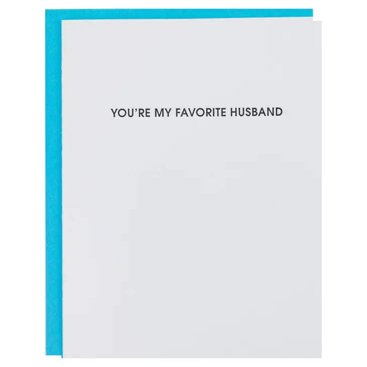 You're My Favorite Husband Letterpress Card The Happy Southerner 