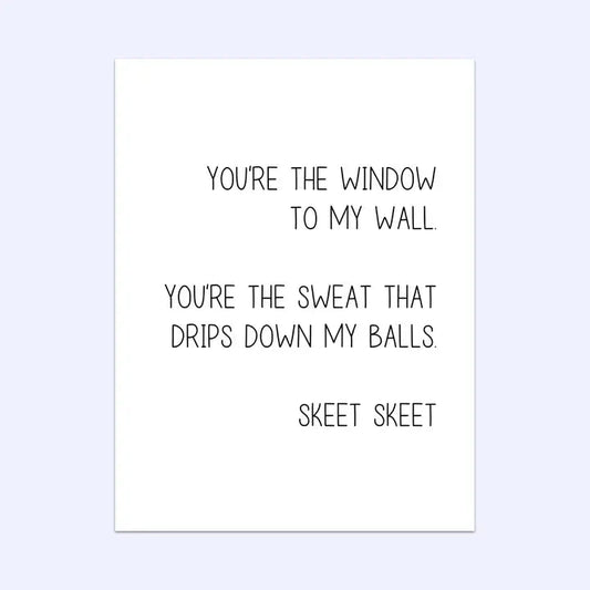 You're the Window To My Wall Greeting Card The Happy Southerner 