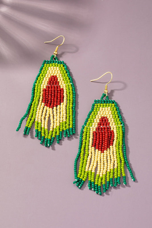 Avocado Beaded Earrings The Happy Southerner 