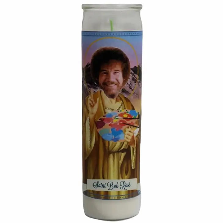 Bob Ross Devotional Prayer Saint Candle The Happy Southerner 