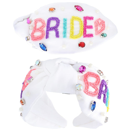 Bride Beaded Knotted Headband The Happy Southerner 
