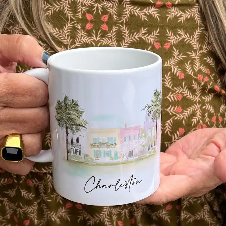 Charleston Watercolor Coffee Mug The Happy Southerner 