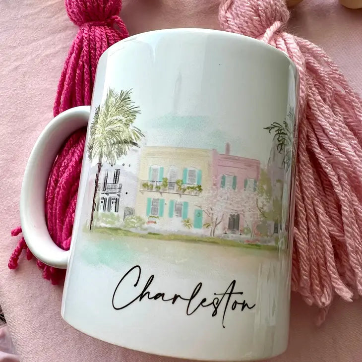 Charleston Watercolor Coffee Mug The Happy Southerner 