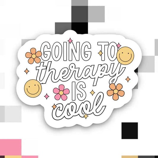 Going To Therapy Is Cool Sticker The Happy Southerner 