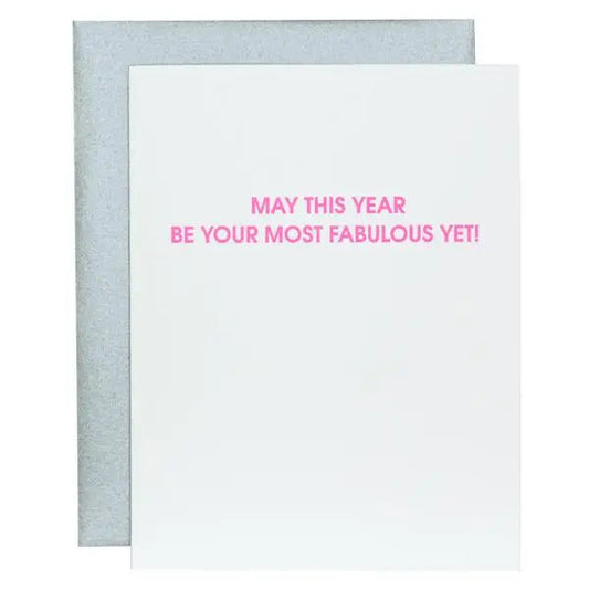 Most Fabulous Year Yet Letterpress Card The Happy Southerner 