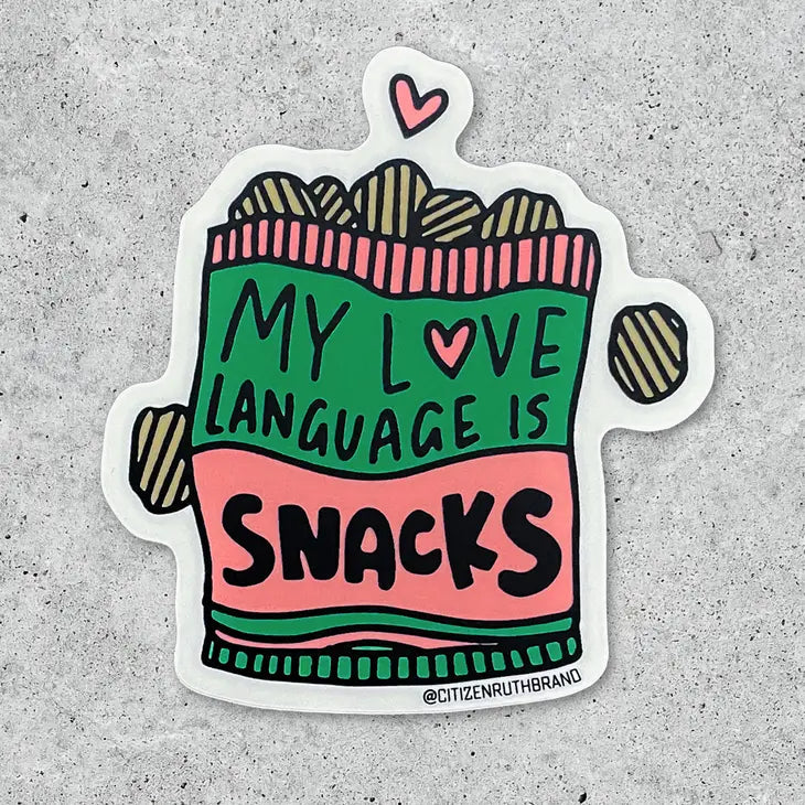 My Love Language Is Snacks Sticker The Happy Southerner 